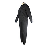 Fleece Tethered Hooded Sweatshirt and Pants Tracksuit JLY-19231