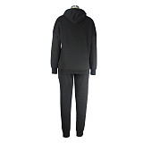 Fleece Tethered Hooded Sweatshirt and Pants Tracksuit JLY-19231
