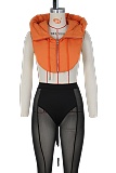 Versatile Clothing Padded Jacket Hooded Fake Collar Vest ZS-0512