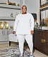 Simple Loungewear T Shirt Skinny Pants Plus Size Sets PINH-13308
