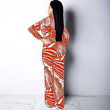 Elegant Lace Up Crop Shirts Top Wide Leg Pants Suit NY-7293
