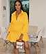 Loose Turn Down Collar Pleated Shirt Dresses SHA-86323
