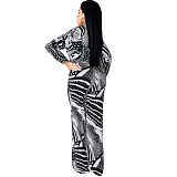 Elegant Lace Up Crop Shirts Top Wide Leg Pants Suit NY-7293