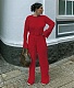Pleated Loose Blouse Crop Top Wide Leg Pants Outfits NY-9043
