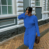 Pleated Loose Blouse Crop Top Wide Leg Pants Outfits NY-9043