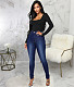 Versatile Stretch High Waist Denim Pencil Pants HSF-2632