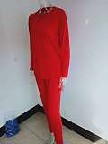 Simple Solid Long Sleeve T Shirt Casual Pants Set HX-088