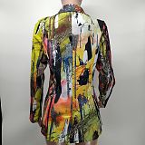 Elegant All Over Print Long Sleeve Blazer Jackets XMY-9393