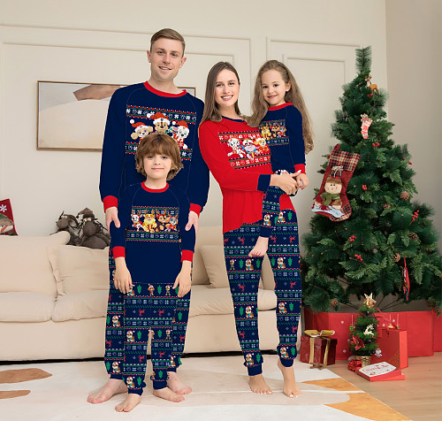 Christmas Pattern Two-Piece Parent-Child Family Suit ZY-22-007