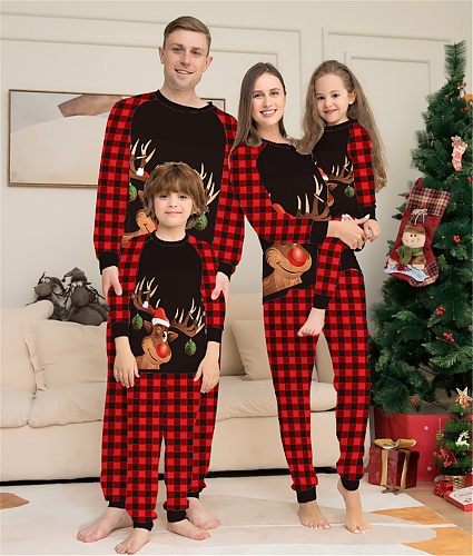 Christmas Pattern Homewear Parent-Child Pajamas Suit ZY-22-078