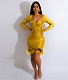 Sexy Square Collar Feather Sequin Party Dresses NY-2585