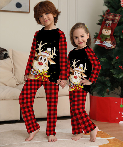 Christmas Parent-Child Cartoon Printing 2PCS Set ZY-22-070