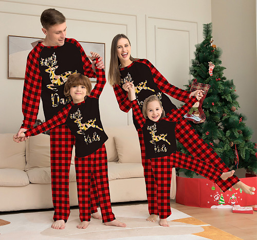 Family Sleepwear Christmas Tshirt Pants 2 Pieces Suit ZY-22-032