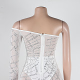 One Shoulder See-through Hot Diamond Evening Dress NY-2573