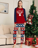 Christmas Pattern Cartoon Elk Print Two Piece Pajamas Suit ZY-22-055