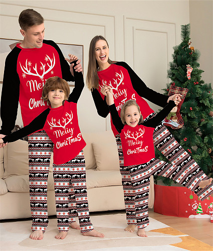 Holiday Deer Xmas Pajamas Couple Clothing Set ZY-22-036