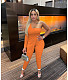 Sexy One Shoulder Top Skinny Pants 2 Piece Sets FOS-8321