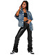 Streetwear Ripped Hole Short Sleeve Denim Jackets LX-3536