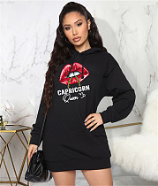 Autumn Long Sleeve Harajuku Hoodies Sweatshirt Dress JLY-19476