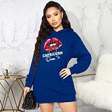 Autumn Long Sleeve Harajuku Hoodies Sweatshirt Dress JLY-19476