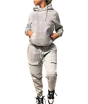 Sports Loose Pullover Hoodies Sweatpants 2 Piece Set WA-77515