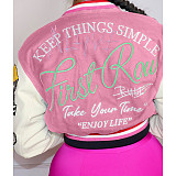 Streetwear Baseball Uniform Winter Bomber Jackets YNS-1866