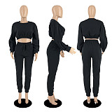 Loose Pullover Sweatshirt Tops Sports Pants Suits  DD-88189