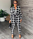 Plaid Long Sleeve Shirt Tube Crop Top Pencil Pants 3 Pcs Set MEI-9285