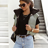 Zip Up Stand Collar Padded Puffy Vest Jackets BANT-8099DN