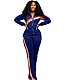 Workout Zip Up Jacket Coats Full Pants Two Piece Set WA-77495236
