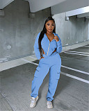 Winter Zip Up Hooded Coat Cargo Pants Tracksuits YB-60185