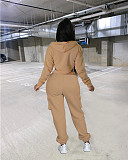 Winter Zip Up Hooded Coat Cargo Pants Tracksuits YB-60185