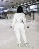 Winter Zip Up Hooded Coat Cargo Pants Tracksuits YB-60185