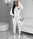 Zip Hooded Long Sleeve Coat And Pants Two Piece Set XING-176