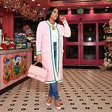 Elegant Loose Knee Length Knitted Sweater Cardigan OSM-4381