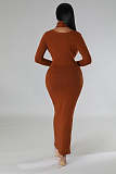 Turtleneck Halter Crop Top Long Sleeve Dress Set ZAND-31263