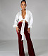 Autumn Solid Color Mid Waist Velvet Flare Pants MA-531