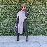 Irregular Sleeveless Turtleneck Knitted Sweaters ZAND-31261