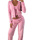 Solid Tank Crop Top Jackets Leggings 3 Piece Jogger Sets NM-8532