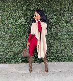 Irregular Sleeveless Turtleneck Knitted Sweaters ZAND-31261