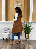 Solid Color Sleeveless knit Sweater Vest Cardigan TR-1234