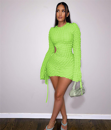 Sexy Cut Out Drawstring Birthday Party Dresses YD-8673