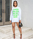 Casual Letter Print Long Sleeve T Shirt Mini Dresses ASL-6621