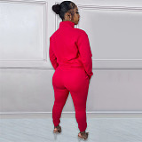 Casual Zipper Stand Collar Sweatshirt Pants Suits NIYA-8126