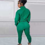 Casual Zipper Stand Collar Sweatshirt Pants Suits NIYA-8126
