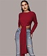 O Neck Solid Split Cross Bandage Knitted Sweaters FSX-75