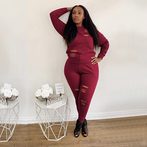 Long Sleeve T-shirt and Jogger Pants Active 2 Piece Set OY-6388