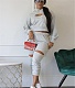 Cut Out Hoodies Sweatshirt Pencil Pants Two Piece Set TE-4496