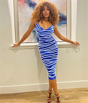 Hot Drill Perspective Mesh Sling Bodycon Party Dress NY-2606