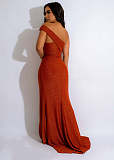 Elegant Slash Neck High Slit Maxi Evening Dresses LSD-83163